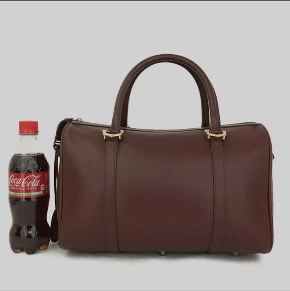Vintage Must de Cartier 1975 Leather Boston Travel Hand Bag Bordeaux/3AD2295 - Picture 2 of 9
